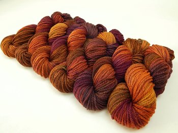 Hand Dyed Yarn, Bulky Weight Superwash Merino Wool - Potluck Autumn Shades - Indie Dyer Fall Colors Chunky Knitting Yarn