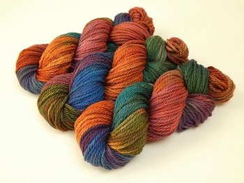 Hand Dyed Yarn, Bulky Weight Superwash Merino Wool - Potluck Rainbow - Indie Dyer Vibrant Colorful Thick Chunky Knitting Yarn, Ready to Ship