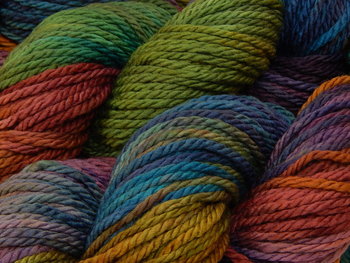 Hand Dyed Yarn, Bulky Weight Superwash Merino Wool - Potluck Rainbow - Indie Dyer Vibrant Colorful Thick Chunky Knitting Yarn, Ready to Ship