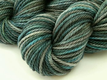 Bulky Hand Dyed Yarn, 100% Superwash Merino Wool - Storm Clouds - Slate Blue Grey Chunky Knitting Yarn