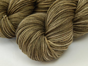 Hand Dyed Yarn, Worsted Weight Superwash Merino Wool - Driftwood - Indie Dyer Khaki Tan Knitting Yarn, Neutral Tonal Crochet Yarn Skein