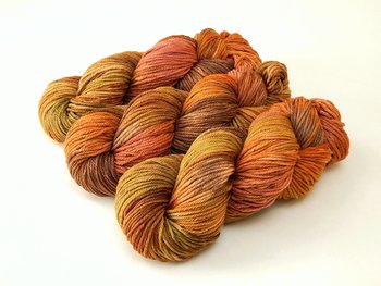 Hand Dyed Yarn, Worsted Weight Superwash Merino Wool - Potluck Late Autumn - Muted Fall Colors, Indie Dyer Knitting Crochet Yarn