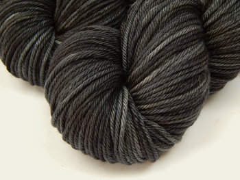 Hand Dyed Yarn, Worsted Weight 100% Superwash Merino Wool - Slate Grey Tonal - Dark Gray Indie Dyer Knitting Yarn, Charcoal Crochet Yarn