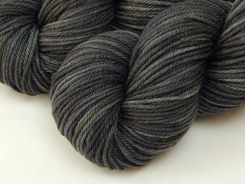 Hand Dyed Yarn, Worsted Weight 100% Superwash Merino Wool - Slate Grey Tonal - Dark Gray Indie Dyer Knitting Yarn, Charcoal Crochet Yarn