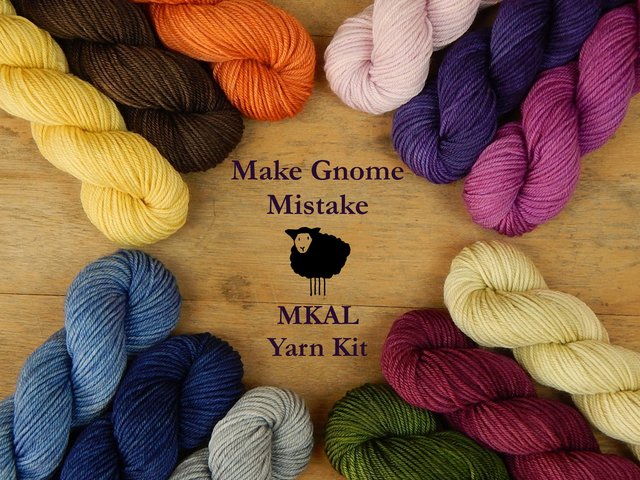 Mini Skein Kit for Make Gnome Mistake Spring 2022 MKAL - Hand Dyed Yarn, Fingering Sock Weight 4 Ply Superwash Merino Wool, Sock Yarn Set