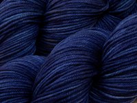 Hand Dyed Yarn, DK Weight Superwash Merino Wool - Ink Tonal - Soft Washable Navy Blue Indie Dyed Yarn, Wool Yarn for Knitting Crochet