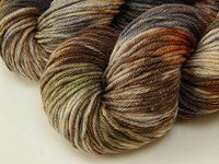 Worsted Weight Hand Dyed Yarn, 100% Superwash Merino Wool - Potluck Greys & Browns - Indie Dyer OOAK Crochet Knitting Yarn, Earthtones Gray Khaki