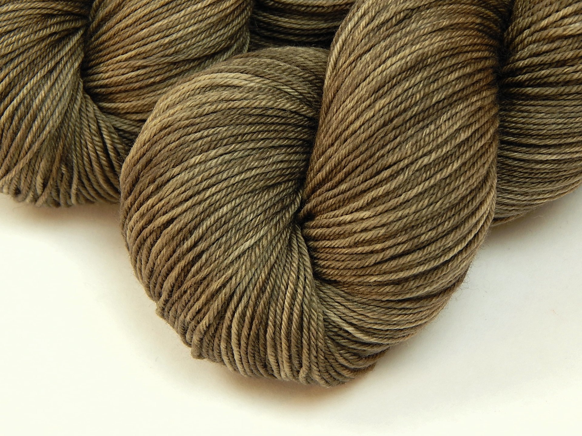 Hand Dyed Yarn, Sock Weight 4 Ply Superwash Merino Wool - Driftwood - Fingering Weight Indie Dyed Knitting Yarn, Neutral Tonal Sock Yarn